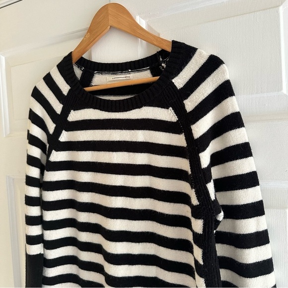 Anthropologie Rebekah Tunic Sweater Parisian Black and White Stripes Medium - Picture 5 of 9
